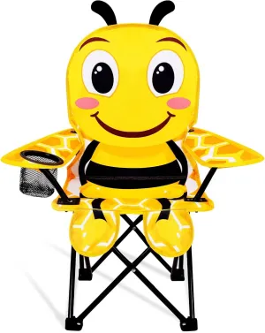 KABOER Kids Outdoor Folding Lawn and Camping Chair with Cup Holder and Carrying Bag, Children's Camping Chairs