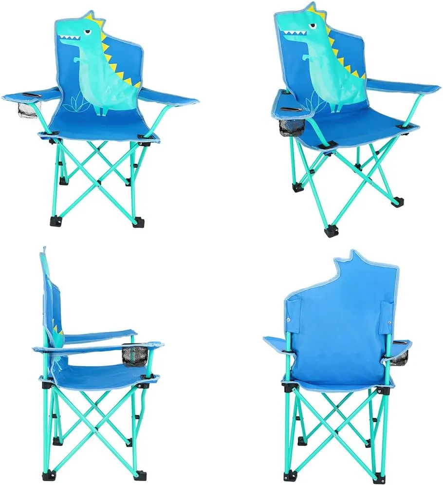 KABOER Kids Outdoor Folding Lawn and Camping Chair with Cup Holder and Carrying Bag, Children's Camping Chairs