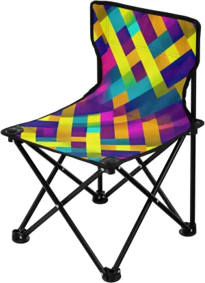 Kigai Folding Camping Chair Heavy Duty Chair Ultralight Compact Portable Beach Chair for Outdoor Camp, Hiking, Travel, Beach, Sporting Event and Picnic, Colorful Pattern