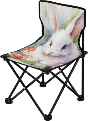 Kigai Folding Camping Chair Heavy Duty Chair Ultralight Compact Portable Beach Chair for Outdoor Camp, Hiking, Travel, Beach, Sporting Event and Picnic, Easter Rabbit