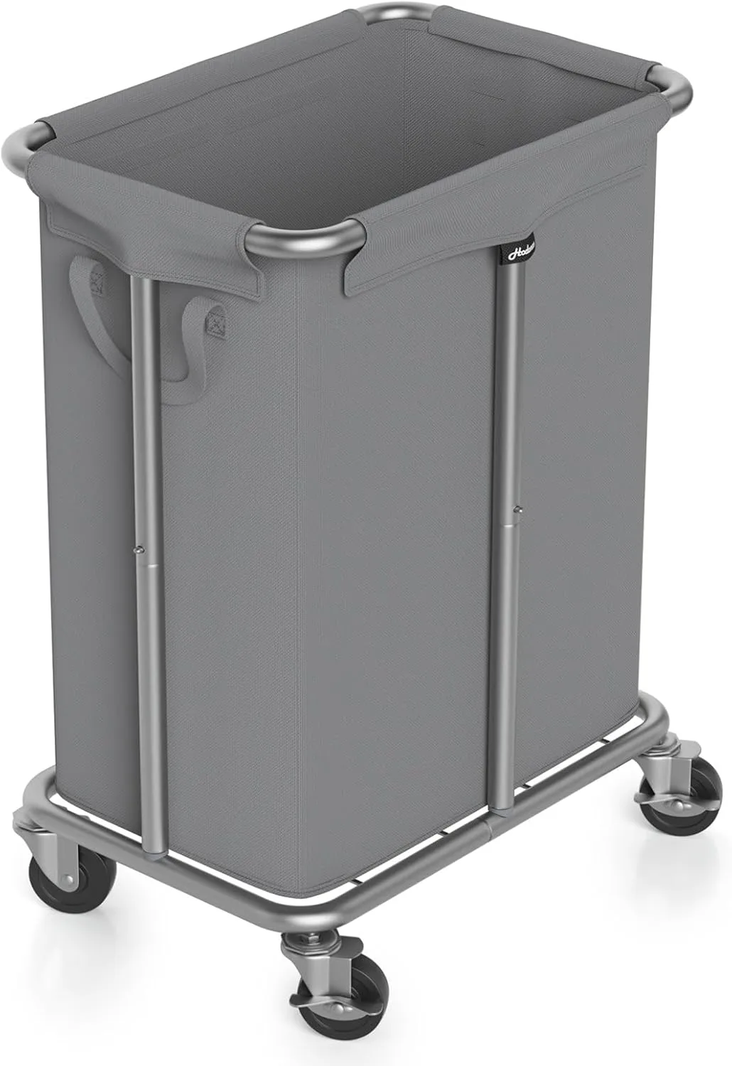Laundry Basket with Wheels, Rolling Laundry Hamper, 46 Gallons (170L), Removable and Machine Washable Liner, Steel Frame, Large Laundry Cart for Laundry Room, Bedroom, Bathroom, Dorm - Grey