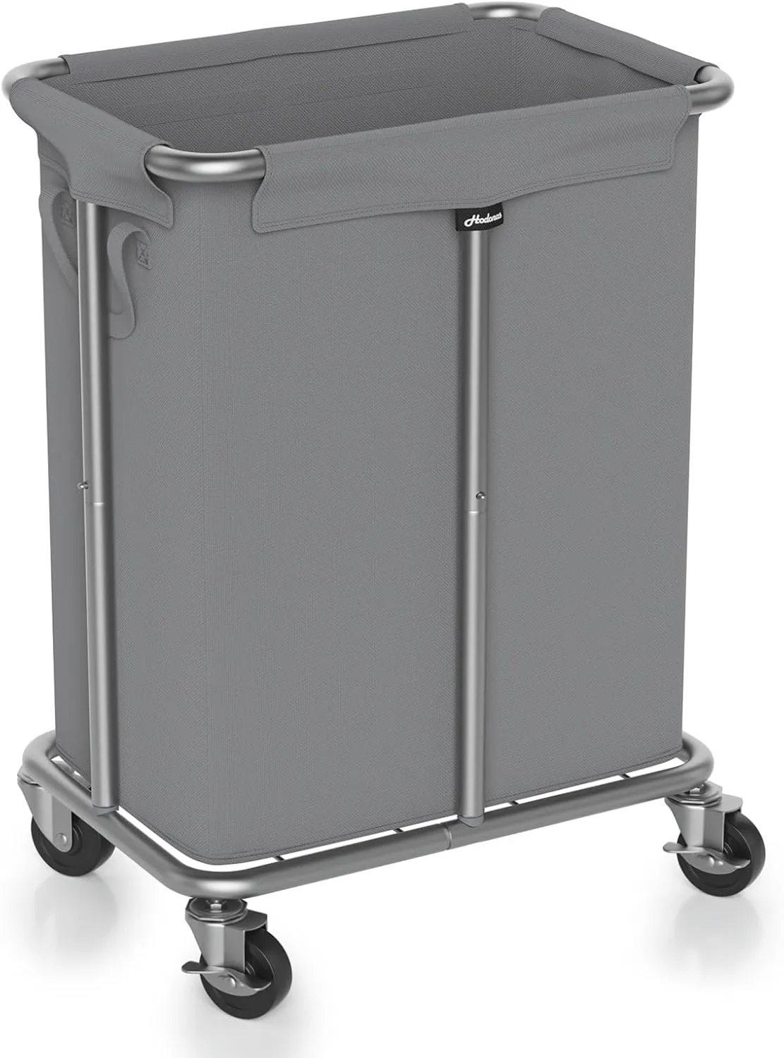 Laundry Basket with Wheels, Rolling Laundry Hamper, 46 Gallons (170L), Removable and Machine Washable Liner, Steel Frame, Large Laundry Cart for Laundry Room, Bedroom, Bathroom, Dorm - Grey