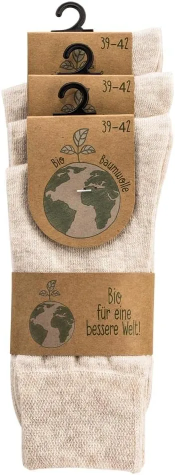 Leo Design 6 Pair Organic Cotton Dress Socks Seamless Socks for Women, Liners, Soft Cuff (US, 6-9, Beige)