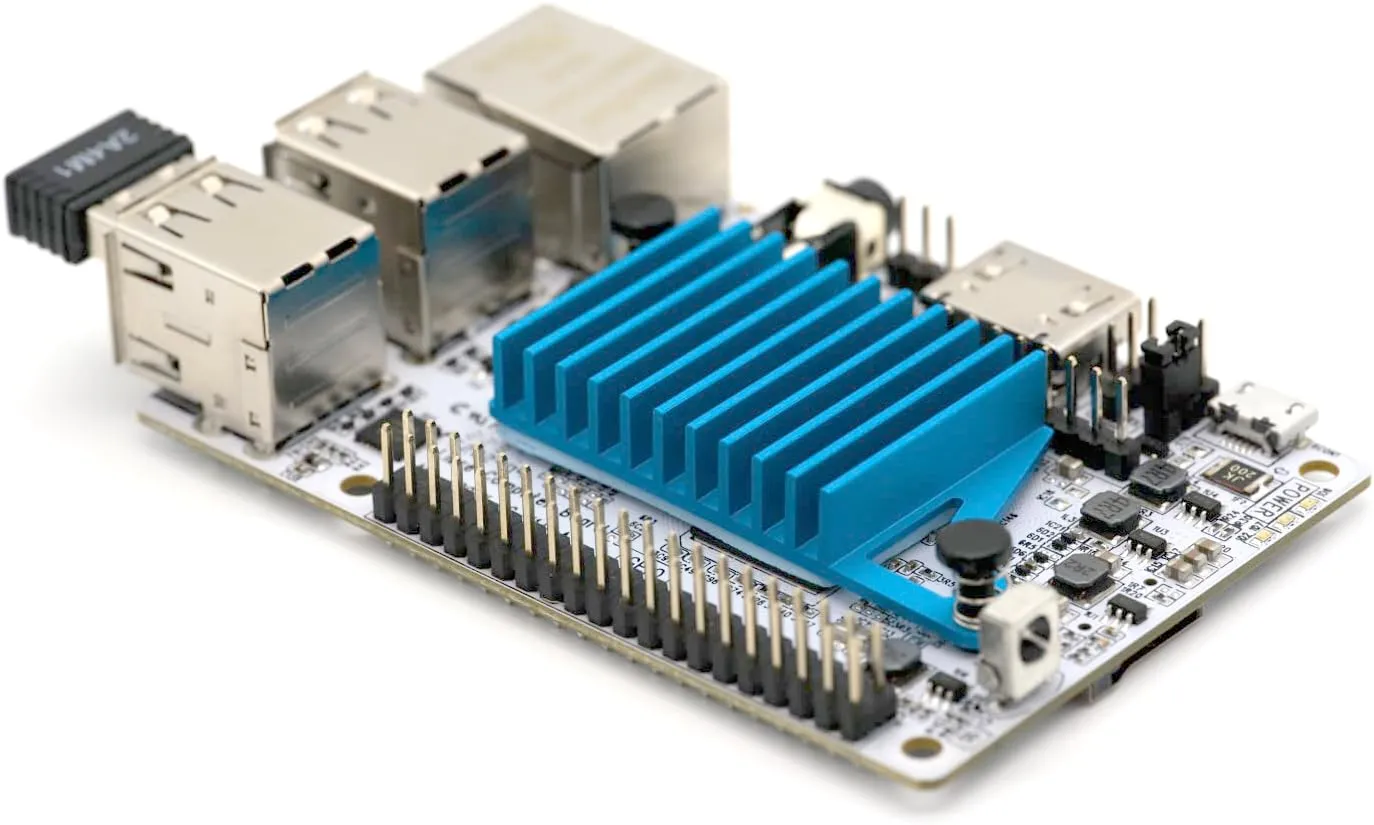 Libre Computer Le Potato Mini Single Board Computer with USB WiFi 4 and Heatsink (2GB WiFi 4, Libre Blue)