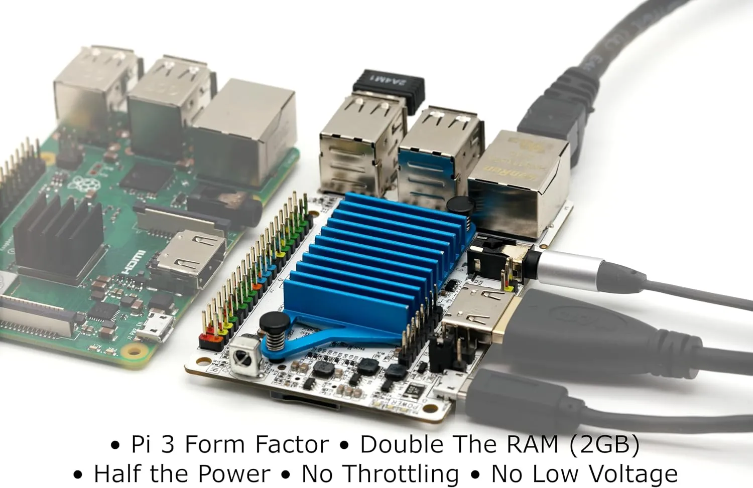 Libre Computer Le Potato Mini Single Board Computer with USB WiFi 4 and Heatsink (2GB WiFi 4, Libre Blue)