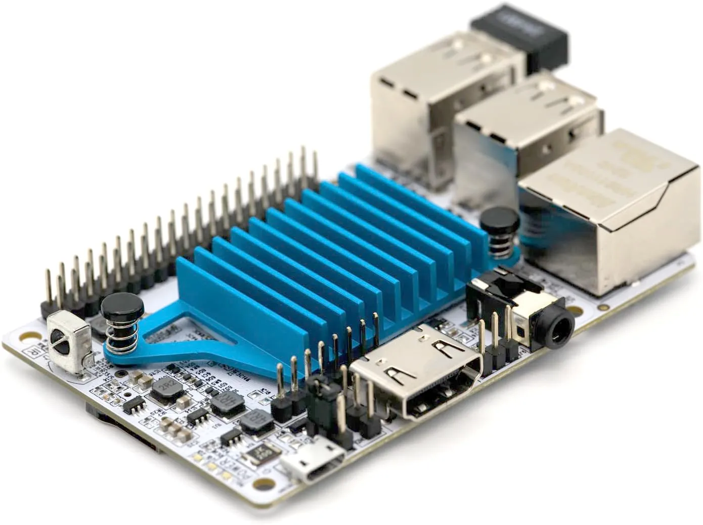 Libre Computer Le Potato Mini Single Board Computer with USB WiFi 4 and Heatsink (2GB WiFi 4, Libre Blue)