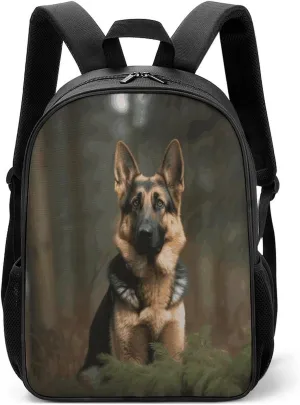 Lightweight Backpacks Cute Travel Bag Durable German Shepherd Printing Small Travel Backpack For Women & Men