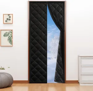 Magnetic Thermal Insulated Curtain for 32"x 80" Doors - Heavy-Duty Oxford Fabric Cover for Heat Insulation, Closure Blanket for Doorway to Keep Warm in Winter, Cool in Summer