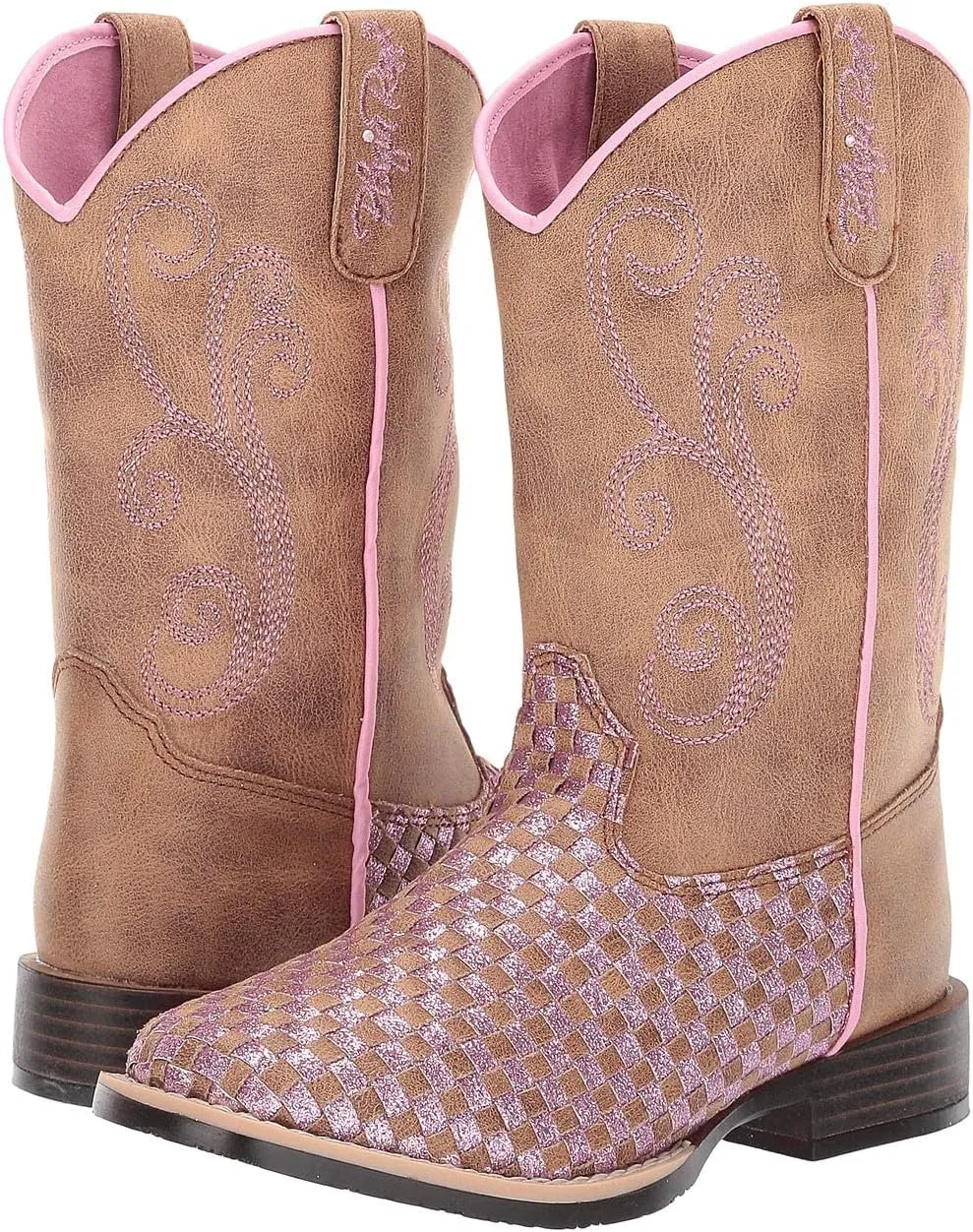 M&F Western Girl's Kennedy (Toddler/Little Kid) Brown/Pink US 2.5 Little Kid M