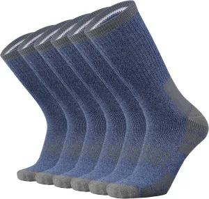 Men's Cotton Heavy Thick Full Cushion Crew Socks Moisture Wicking Control Thermal Winter Athletic Steel Toe Work Boot