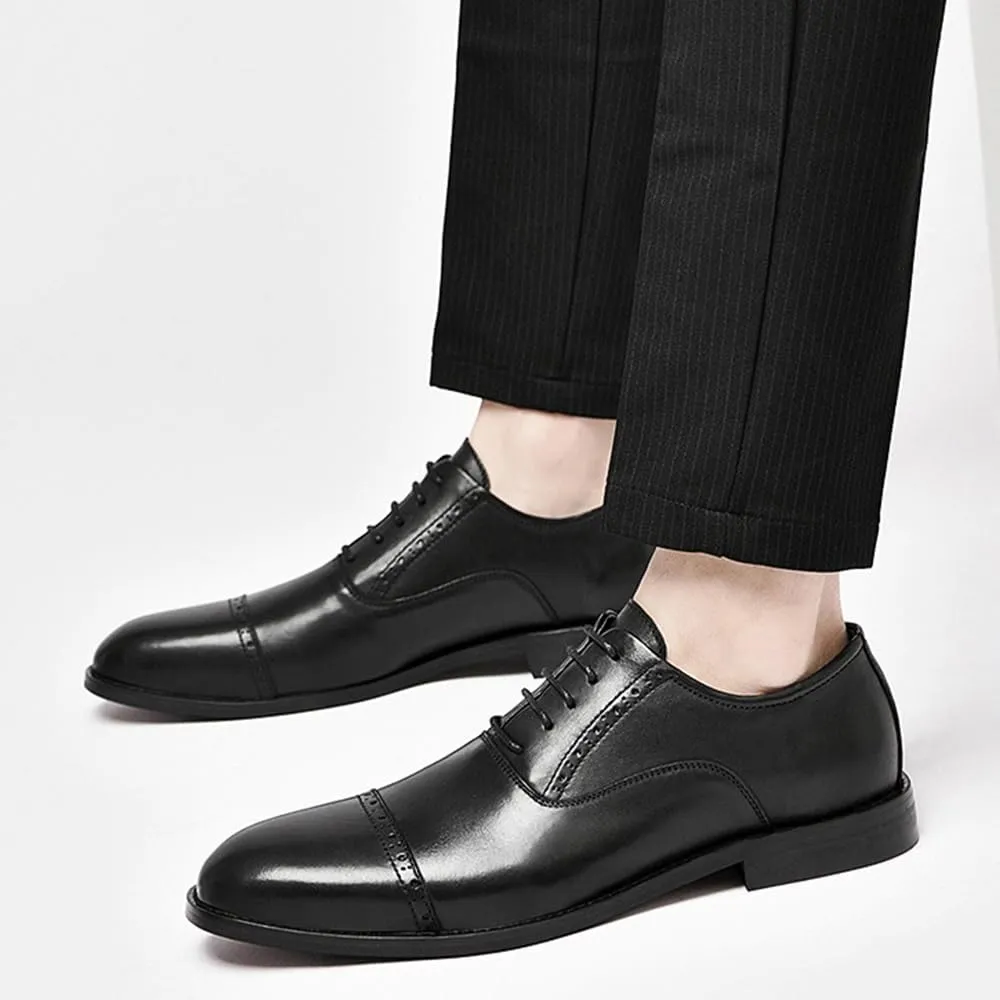 Mens Loafers Genuine Leather Office Comfortable Tuxedo Shoes Formal Summer Work Formal Oxford Shoes