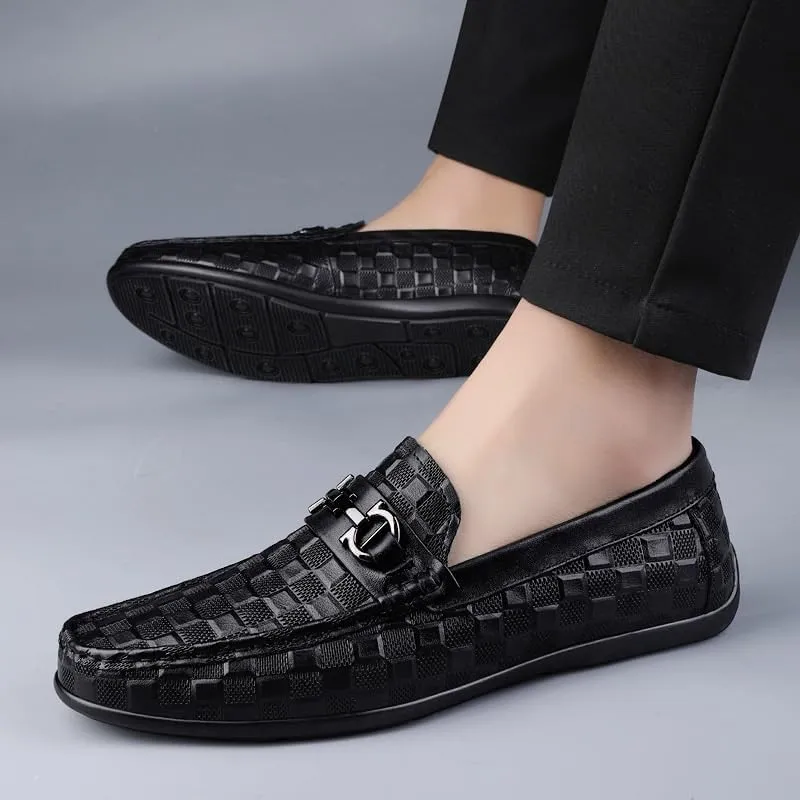 Men's Loafers Shoes Men Flexural Leather Fashion Dress Sneakers Business Classic Formal Oxfords Shoes