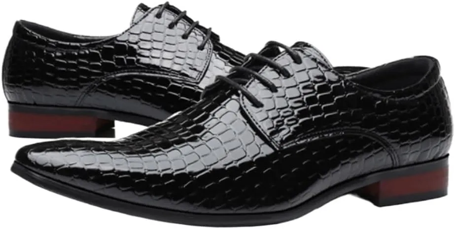 Mens Oxford Dress Shoes Formal Office Leather Wedding Groom Fashion Dress Shoes for Men