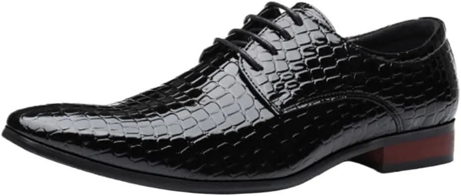Mens Oxford Dress Shoes Formal Office Leather Wedding Groom Fashion Dress Shoes for Men