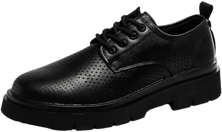 Men's Shiny Patent Leather Dress Shoes Platform Oxford Shoes for Weddings, Parties, Work, Church, Professionals