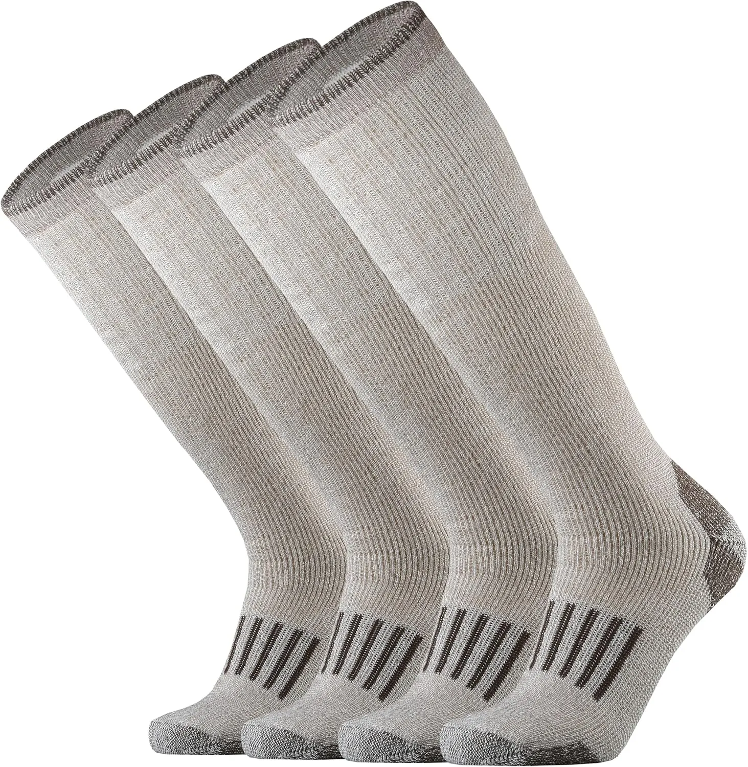 Merino Wool Over the Calf Socks for Men Hiking Hunting Ski Snowboarding Knee High Boot Warm Thick Cold Weather Winter