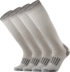 Merino Wool Over the Calf Socks for Men Hiking Hunting Ski Snowboarding Knee High Boot Warm Thick Cold Weather Winter