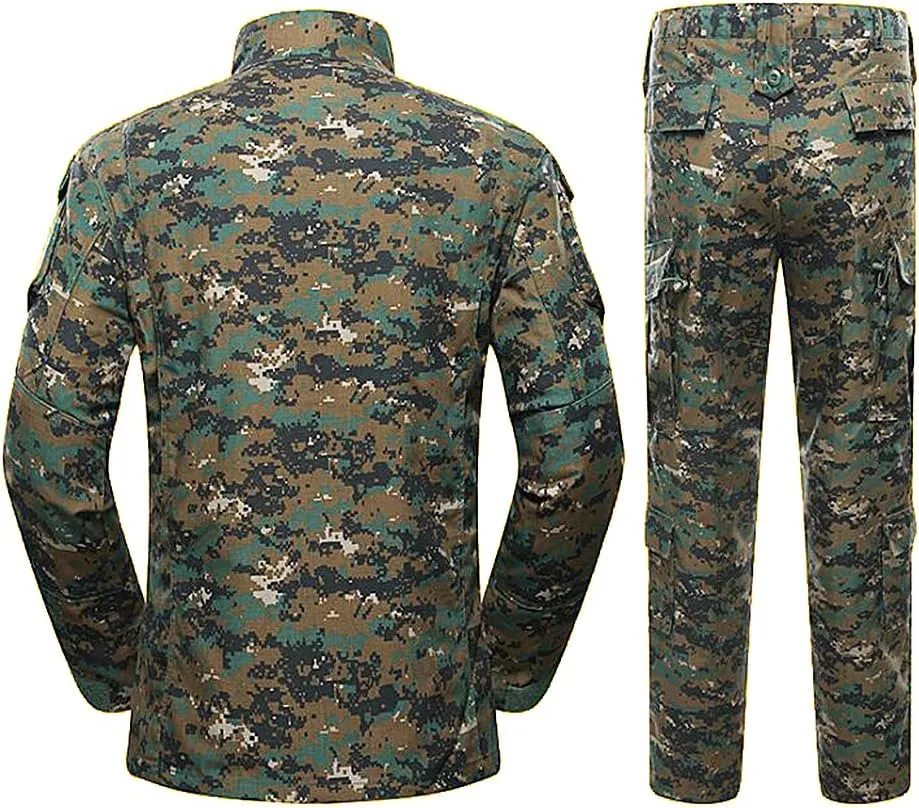 Military Tactical Mens Hunting Combat BDU Uniform Suit Shirt & Pants with Belt MC