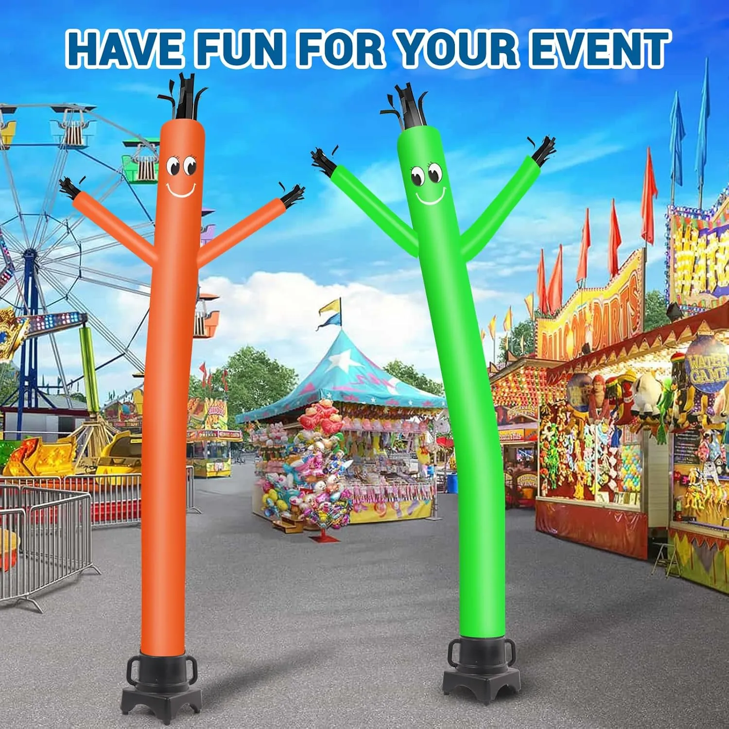MOUNTO 20ft 18inch Fly Puppet Dancer Tube Man Fly Guy Puppet Dancer (Green)