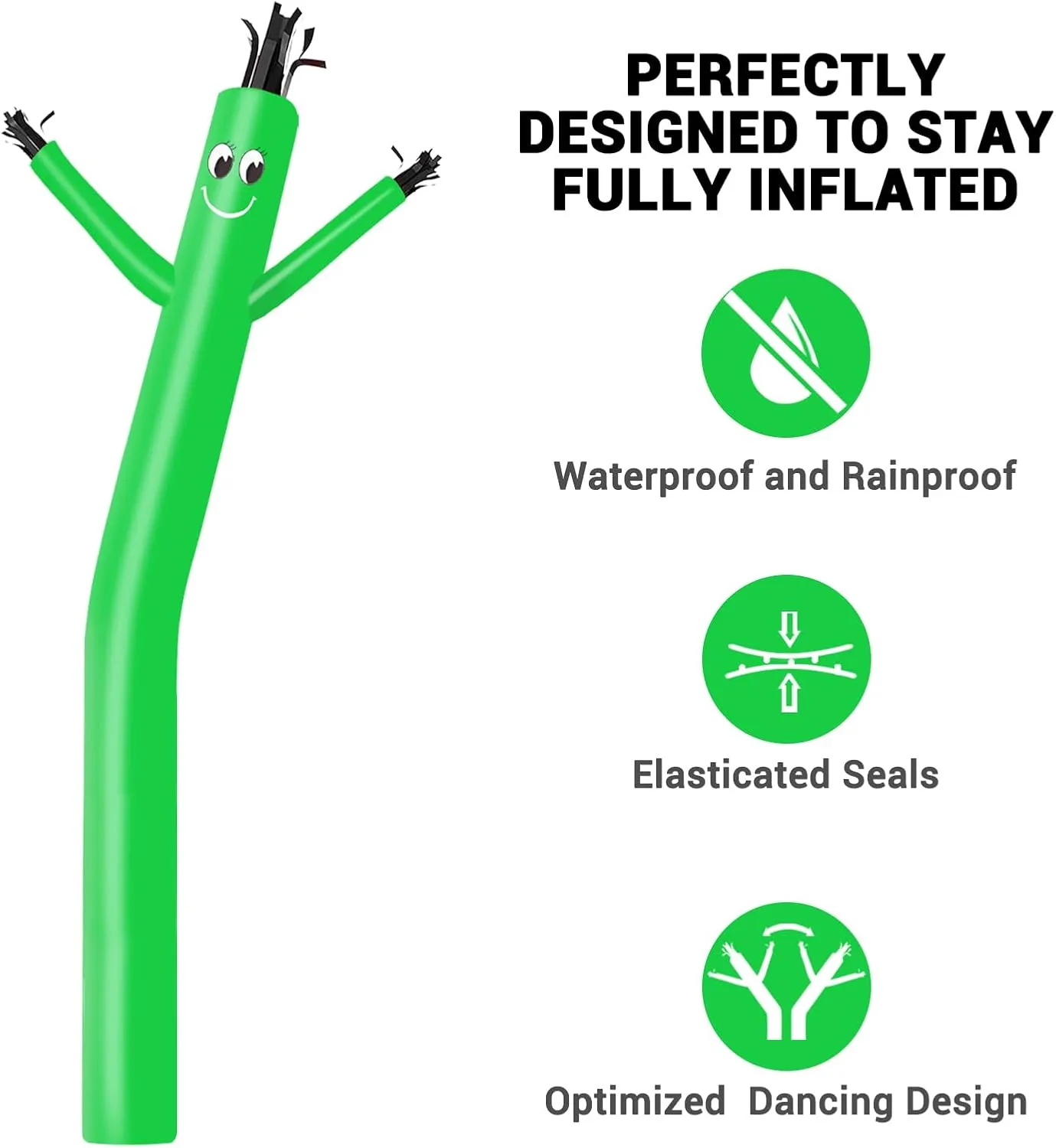 MOUNTO 20ft 18inch Fly Puppet Dancer Tube Man Fly Guy Puppet Dancer (Green)