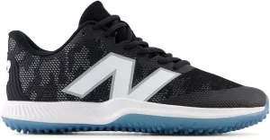 New Balance Unisex FuelCell 4040 V7 Turf Trainer Baseball Shoe, Black/Optic White, 11 US Men