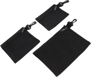 NUOBESTY 3Pcs Tool Bag Durable Metal Storage Pouch Portable Sundries Holder for Tools Gadgets Accessories for Home Office