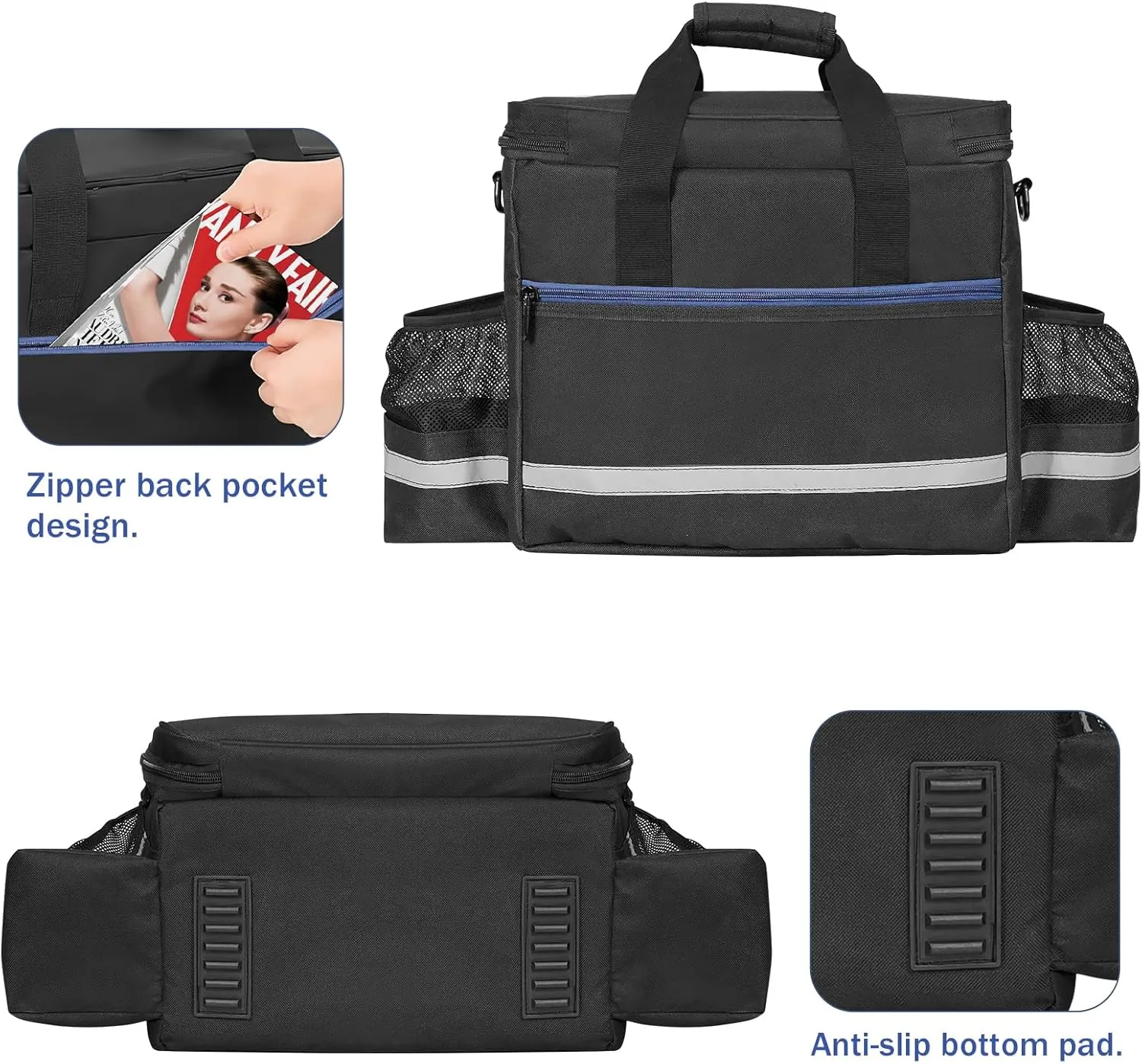 ORKELS Portable Propane Heater Carry Bag Compatible with Mr. Heater MH9BX – Durable Carrying Case with Multiple Pockets & Anti-Slip Bottom for Camping, RV Travel & Ice Fishing – Bag Only