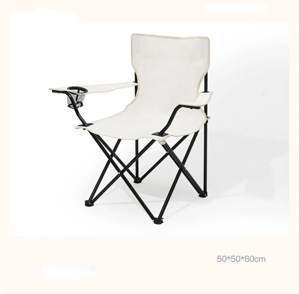 Outdoor Camp Chairs, Outdoor Folding Chair with Armrests Ultra Light Portable Camping Chair Back Recliner Leisure Chair Fishing Stool Lawn Chairs Adults