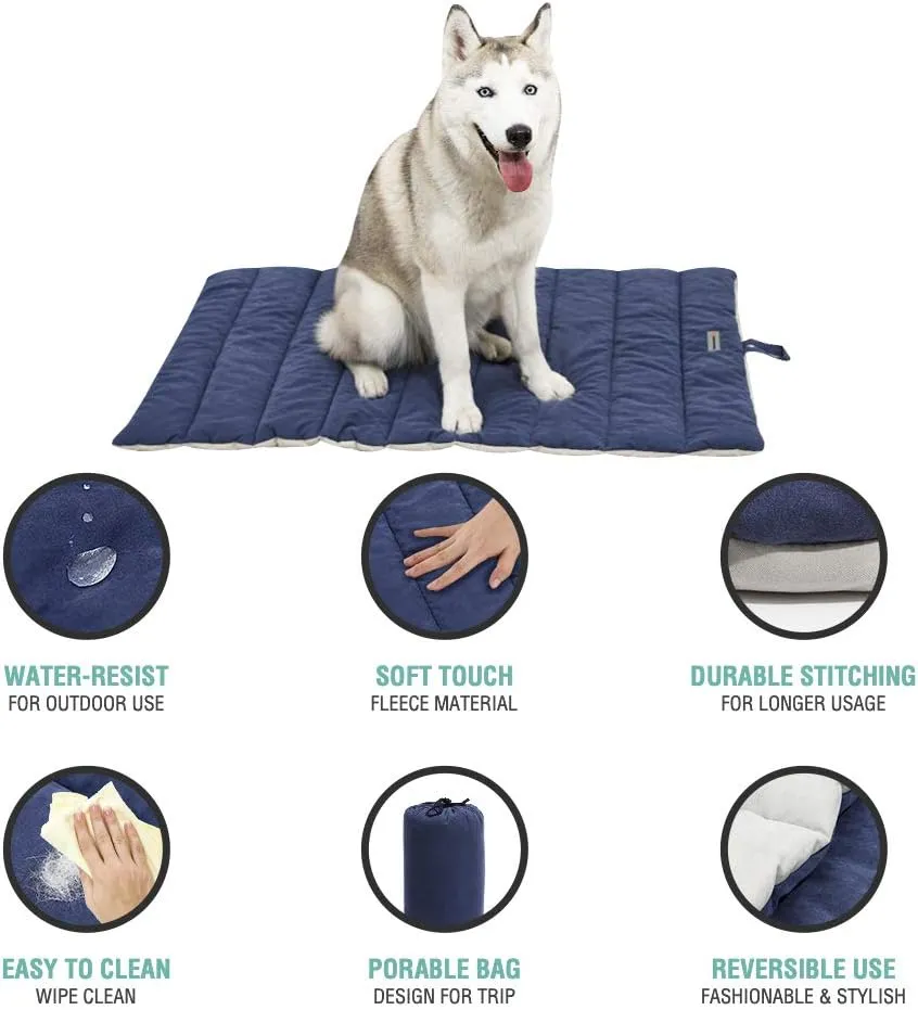 Outdoor Dog Bed, Waterproof, Washable, Large Size, Durable, Water Resistant, Portable and Camping Travel Pet Mat