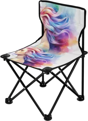 Portable Camping Folding Chairs Foldable Chair Small Nymph Character 1 Lightweight Backpacking Outdoor Outside Fishing