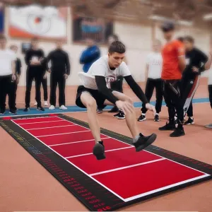 Professional School Long Jump Test Mat, Sports Athletes Practice Measuring Mat Non-Slip, Standing Long Jump Trainer, Jumping Rope Training Pad