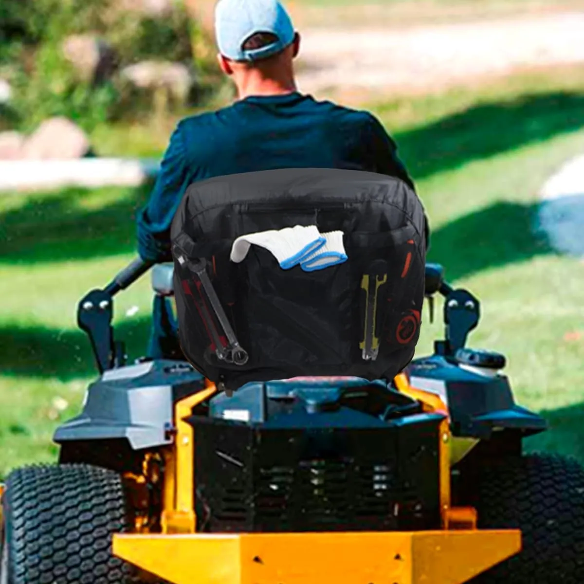 Riding Lawn Mower Seat Cover Compatible with John Deere,Tractor Seat Cover Compatible with Cub Cadet,for Craftsman,Mower Seat Cushion (Medium)