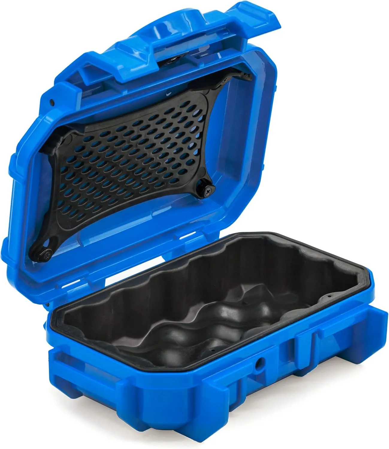 Seahorse 52 Waterproof Dry Box Hard Protective Micro Case - Mil Spec/USA Made / IP67 Waterproof/Lockable/Airtight - for Earbuds, PLB, IEM, Small Medical Devices, Portable (Rubber Boot)