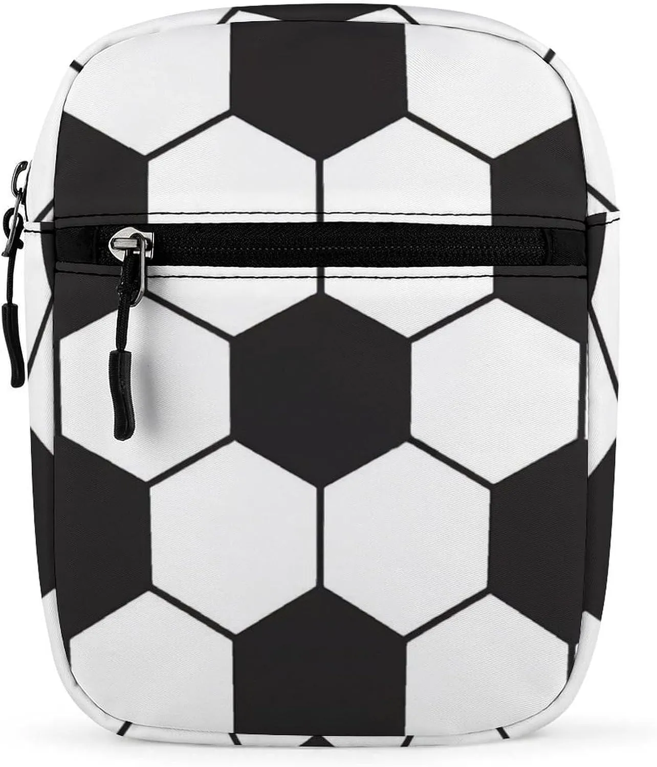 Soccer Ball White And Black Detachable Shoulder Strap Small Shoulder Bag Unisex