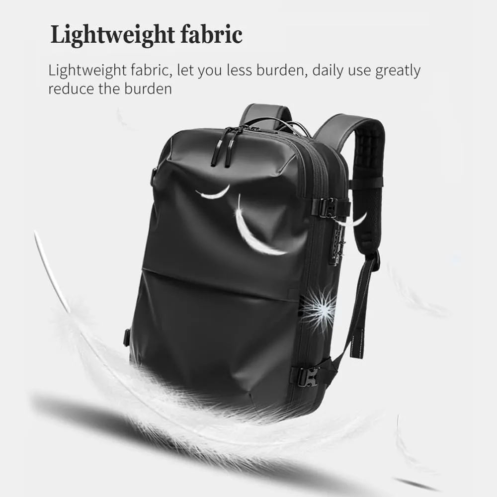 Spacevac Pro Backpack, Air Vacpack Backpack with Vacuum Seal Compression, 60L Expandable Easy Vac Travel Bag with Pump (Prestige-Black, 60L（with electric air pump）)