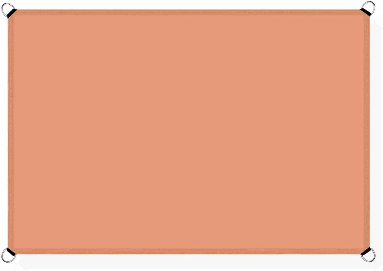 Sun Shade Sails Canopy Orange Red Waterproof Rectangle Sail Shade 14'x18' Outdoor UV Block Shade Sail for Patio Deck Backyard Garden Pergola Pools
