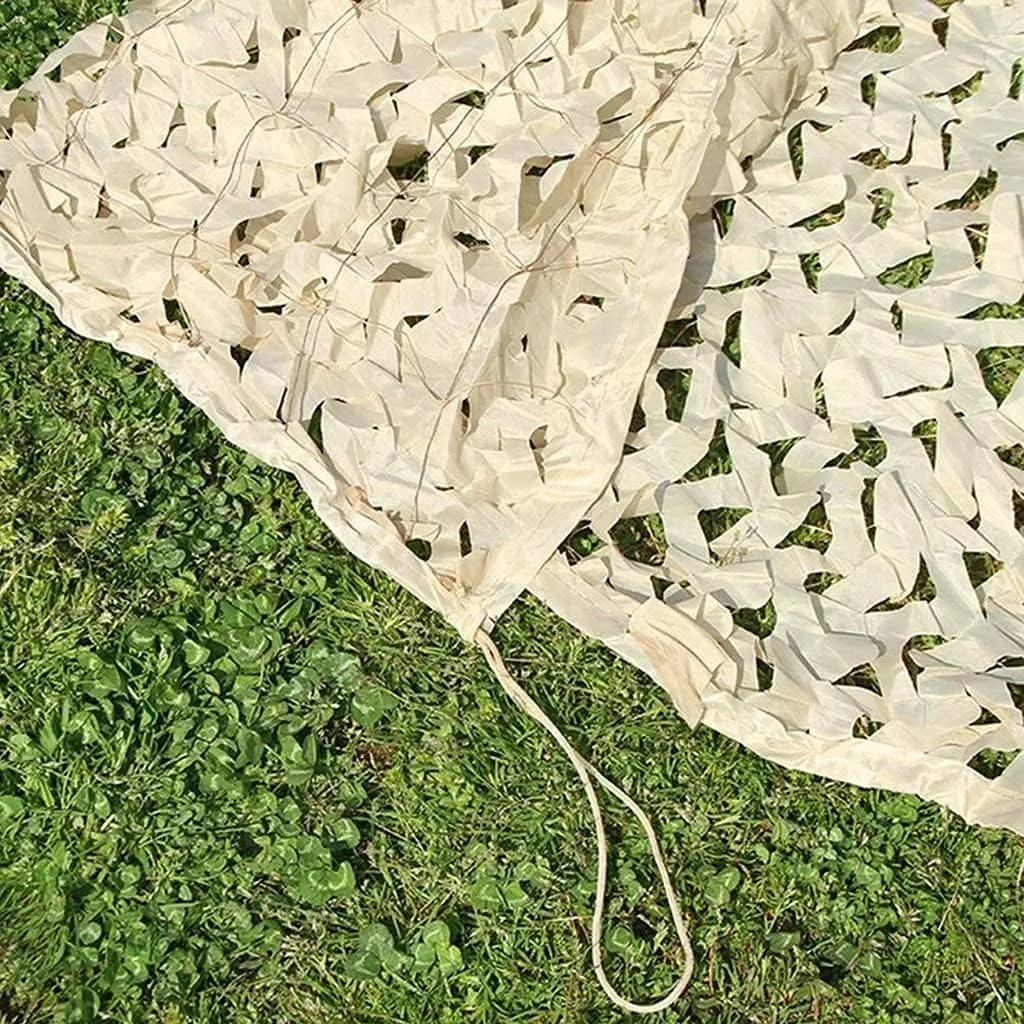 Sunscreen Camouflage Net Beige Camo Netting Hunting Shooting Hide Net Military Mesh Awnings, UV Protected Garden Mesh Shade Sail (Size : 10 * 10M(32.8 * 32.8ft))