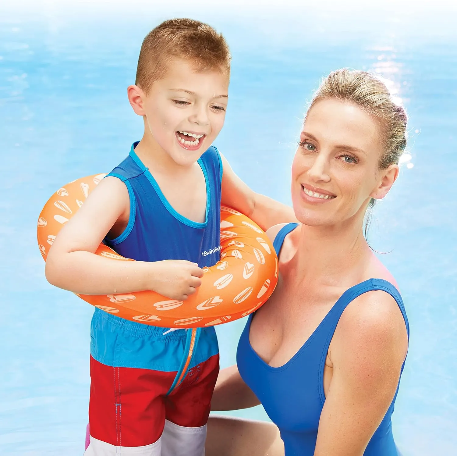 SwimSchool TOT Swim Trainer Vests for Toddlers Ages 2-4 – Boys/Girls – Multiple Colors/Styles – Learn to Swim Pool Floaties
