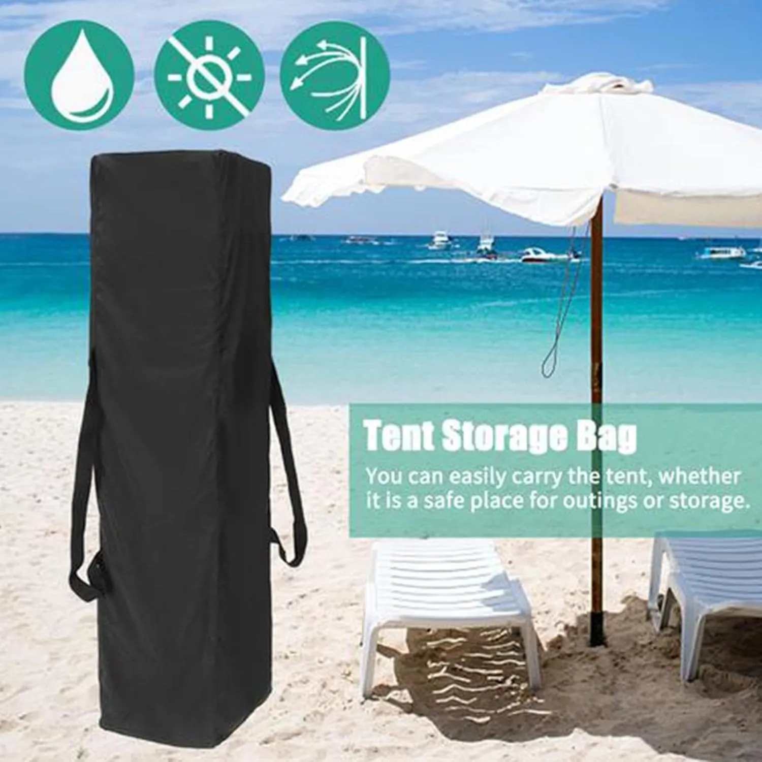 Tent Bag- Duffle Bag Outdoor Rolling Canopy StoragLong Duffle Bag, Waterproof Luggage Bag, Waterproof, Foldable Thickened 420D Oxford Cloth Tent Storage Bag With Carrying Straps For Outdoor Activities