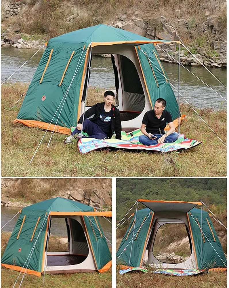 Tents Pop Up 2-4 5-8 Man Person Camping Waterproof Instant Automatic Easy Set Up Dome Holiday (#1 330cm) (#1 240cm) (#2 240cm)