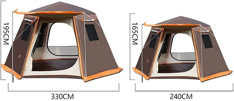 Tents Pop Up 2-4 5-8 Man Person Camping Waterproof Instant Automatic Easy Set Up Dome Holiday (#1 330cm) (#1 240cm) (#2 240cm)
