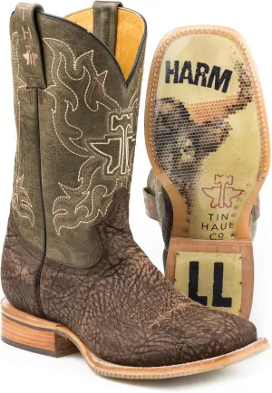 Tin Haul Men's Take No Bull Western Boot Wide Square Toe - 14-020-0007-0361 Br