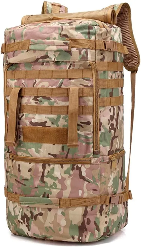 Travel Backpack 60L Hiking Bag 3 Way Day pack Extra Large 3~8 Day Bug Out Molle Survival Rucksack