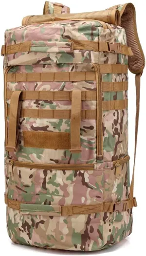 Travel Backpack 60L Hiking Bag 3 Way Day pack Extra Large 3~8 Day Bug Out Molle Survival Rucksack
