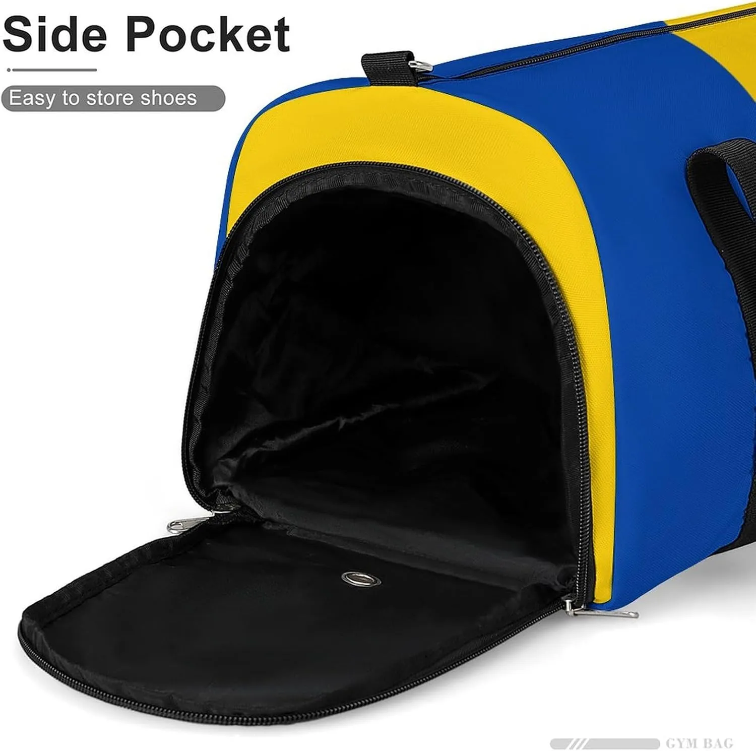 Travel Gym Bag with Barbados Flag for Men Women Weekender Shoe Compartment