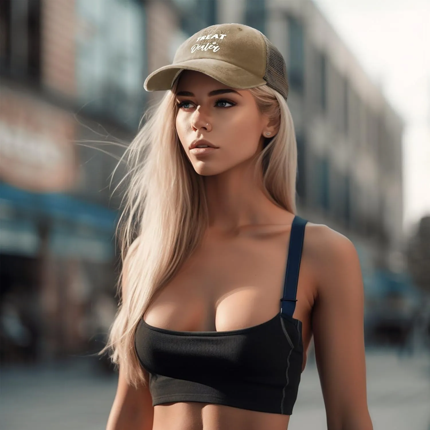 Treats Dealer Chow Mix Dog Trainer caps Custom Baseball Cap Trucker Hats Women Gifts for Daughter Outdoor Caps