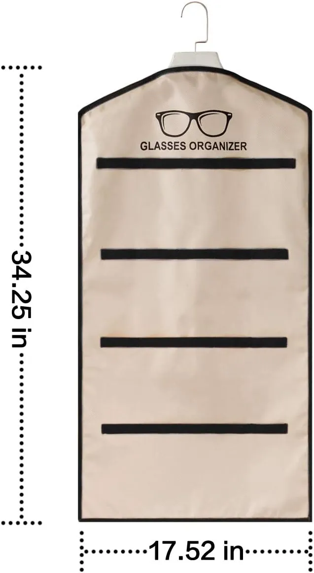 TRIUMPH VISION Sunglasses Organizer Wall Sunglass Holder - Dust Protector Eyeglasses Display Stand Sunglasses Holder Rack for Home Wall Washable