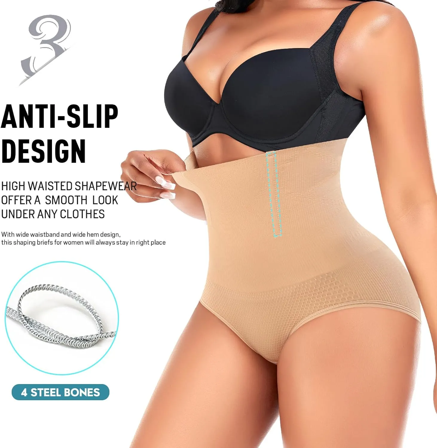 Tummy Control Shapewear Panties for Women High Waist Cincher Shaping Underwear Body Shaper Panty Girdle