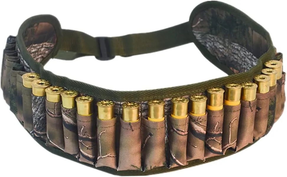 UNISTRENGH Durable Neoprene Shell Tactical Cartridge Belt - Shotgun Shell & Bullet Holders Waist Pouch for Outdoors Hunting