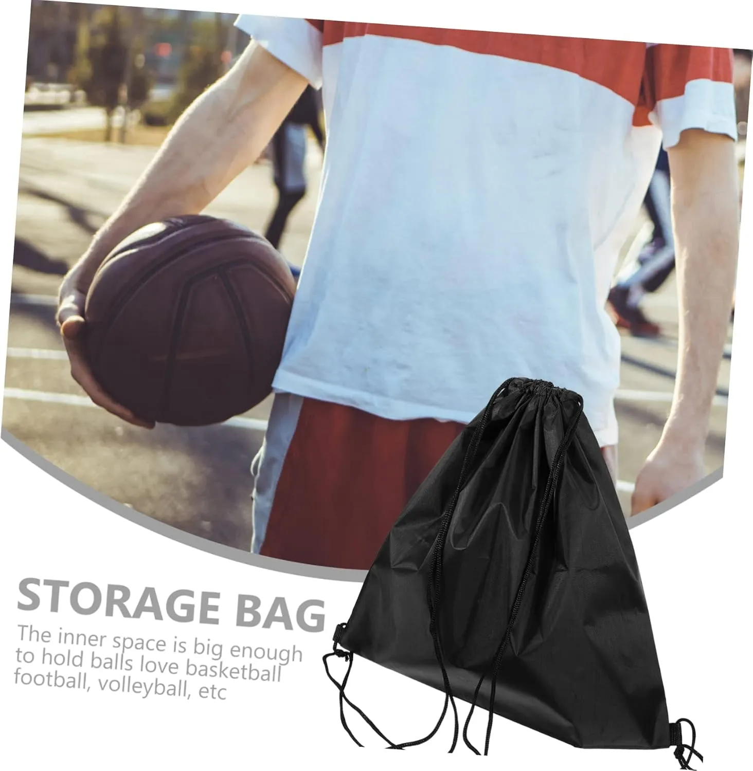 Unomor Bag Durable Draw Holder for Soccer Ski Sports Lightweight Space Saving Storage for Protective Gear